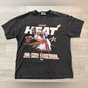 KITH NBA All-Star Miami Heat Alonzo Mourning khm034966-001 Vintage Tee Black L